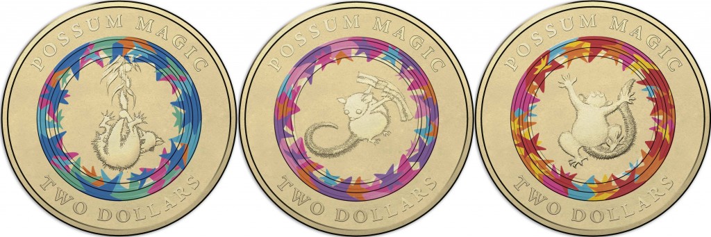 Coloured 2017 Possum Magic 2 Coins In Circulation The Australian Coin Collecting Blog